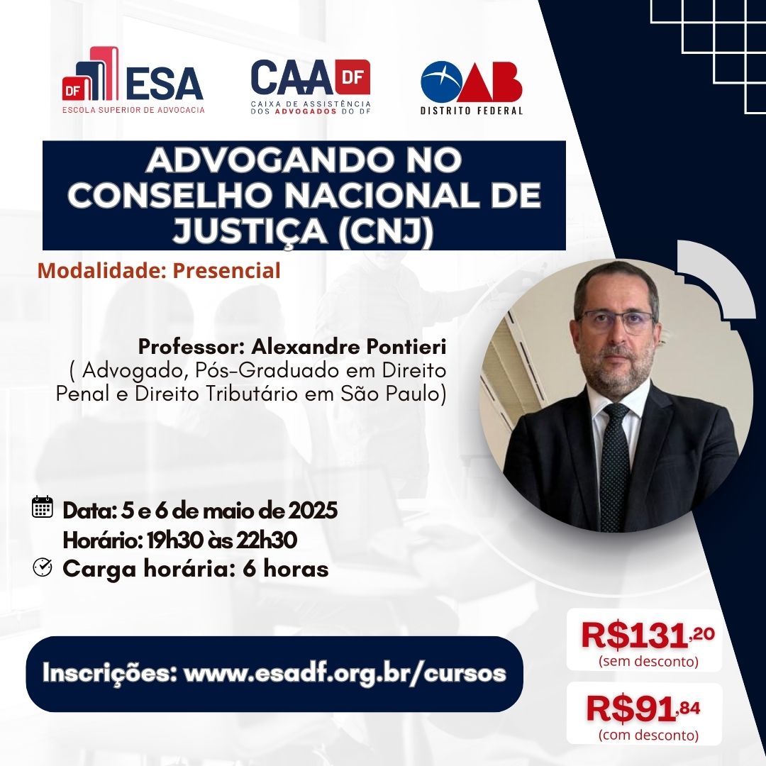 Advogando no Conselho Nacional de Justiça CNJ - ID 829