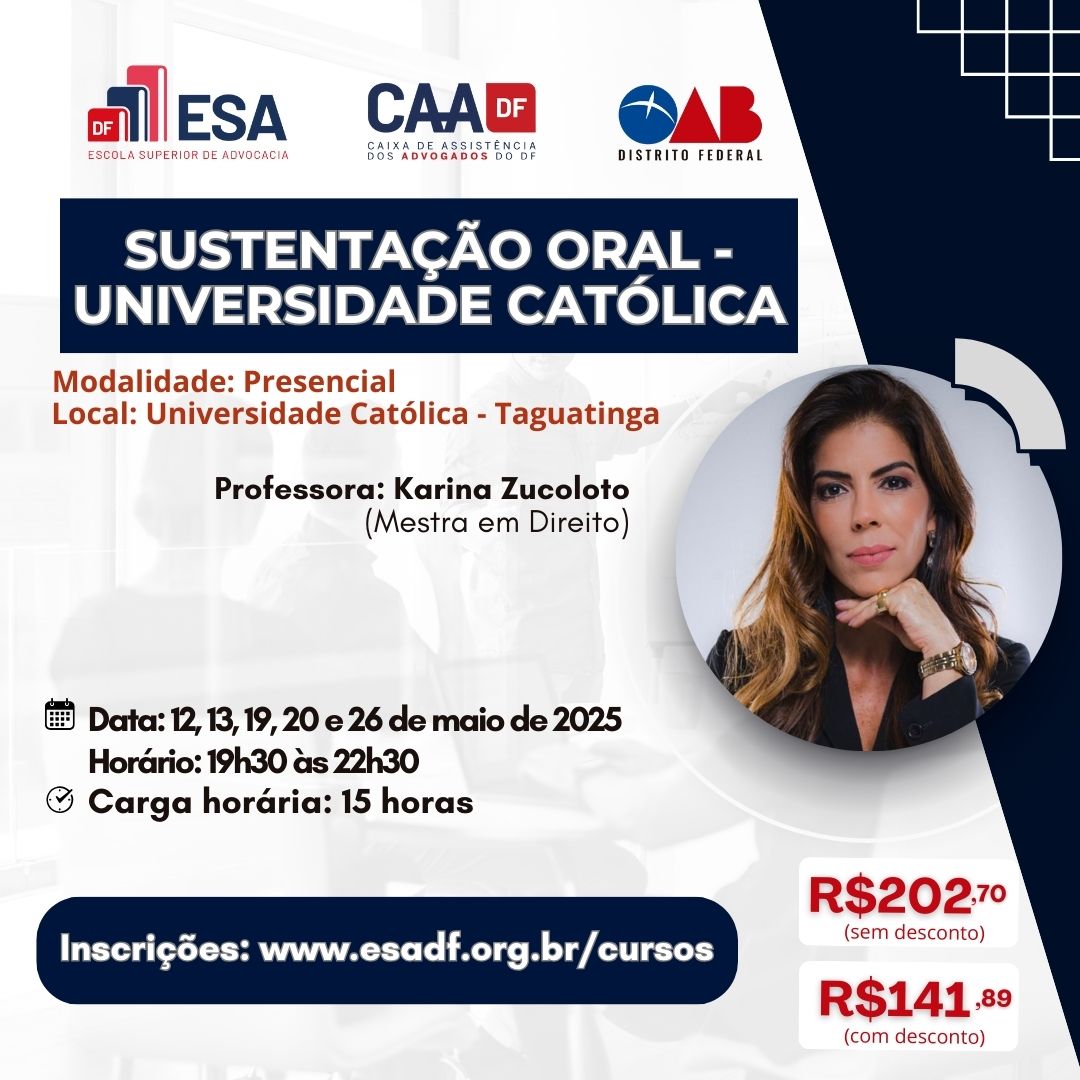 Sustentação Oral - Universidade Católica - ID 819 