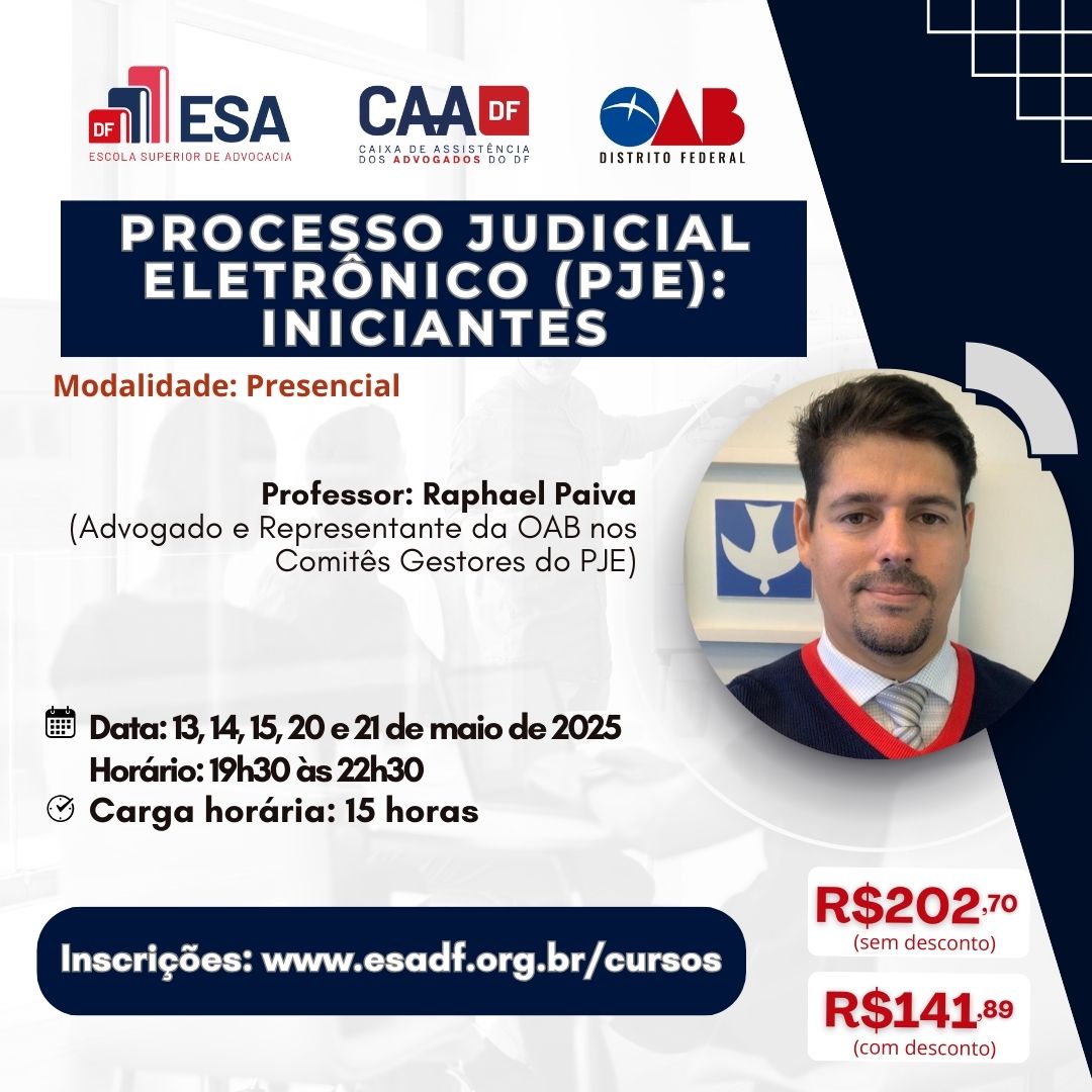 Processo Judicial Eletrônico PJE: Iniciantes - ID 822