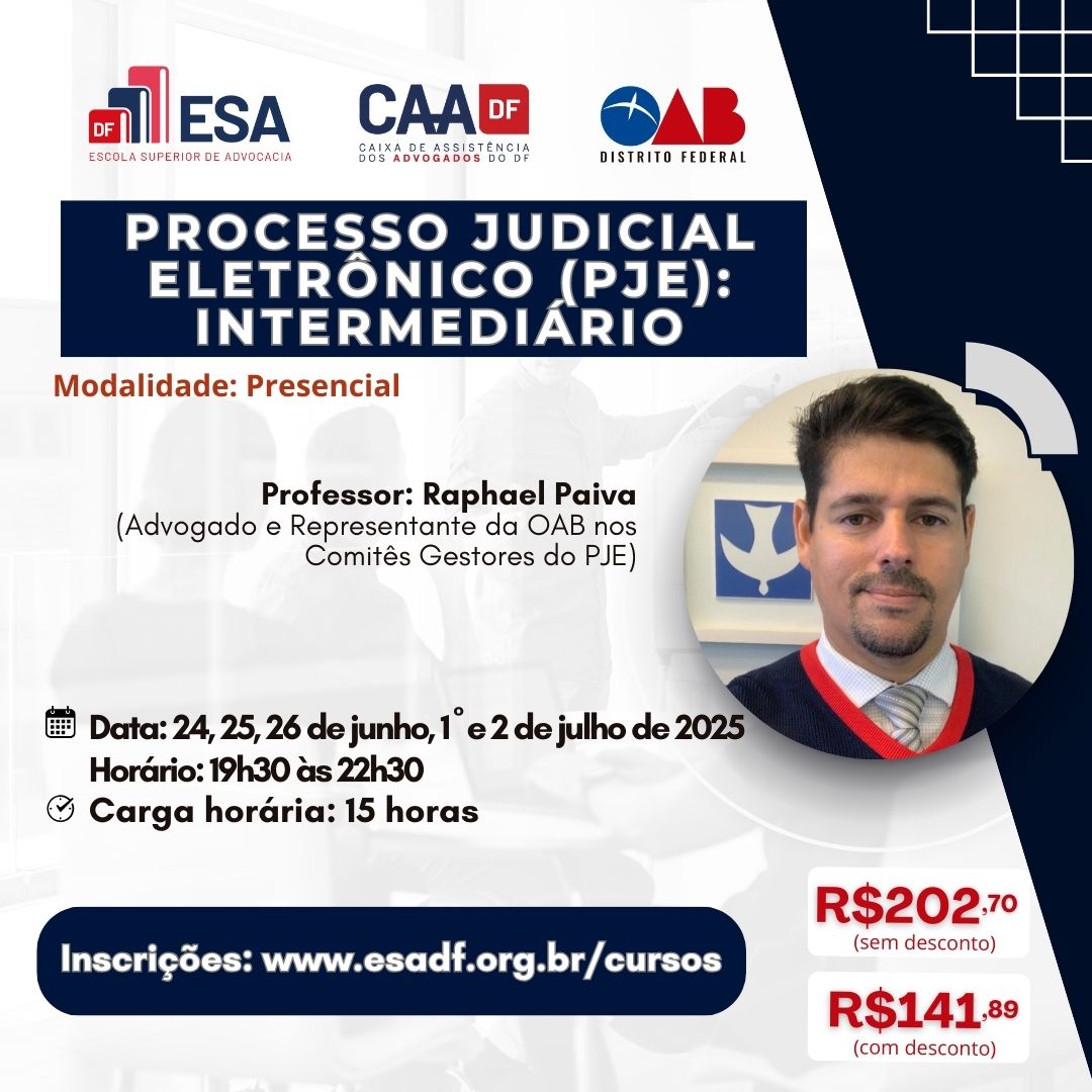 Processo Judicial Eletrônico (PJE): Intermediário - ID 835