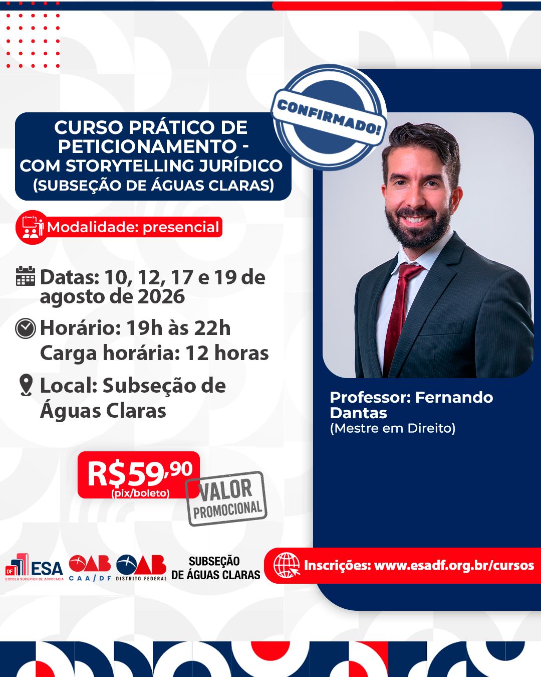 Curso Prático de Peticionamento (com Storytelling Jurídico) - Subseção de Águas Claras - ID 1001