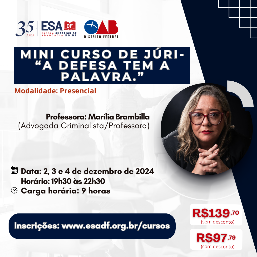 Mini curso de Júri - A defesa tem a palavra - ID 764