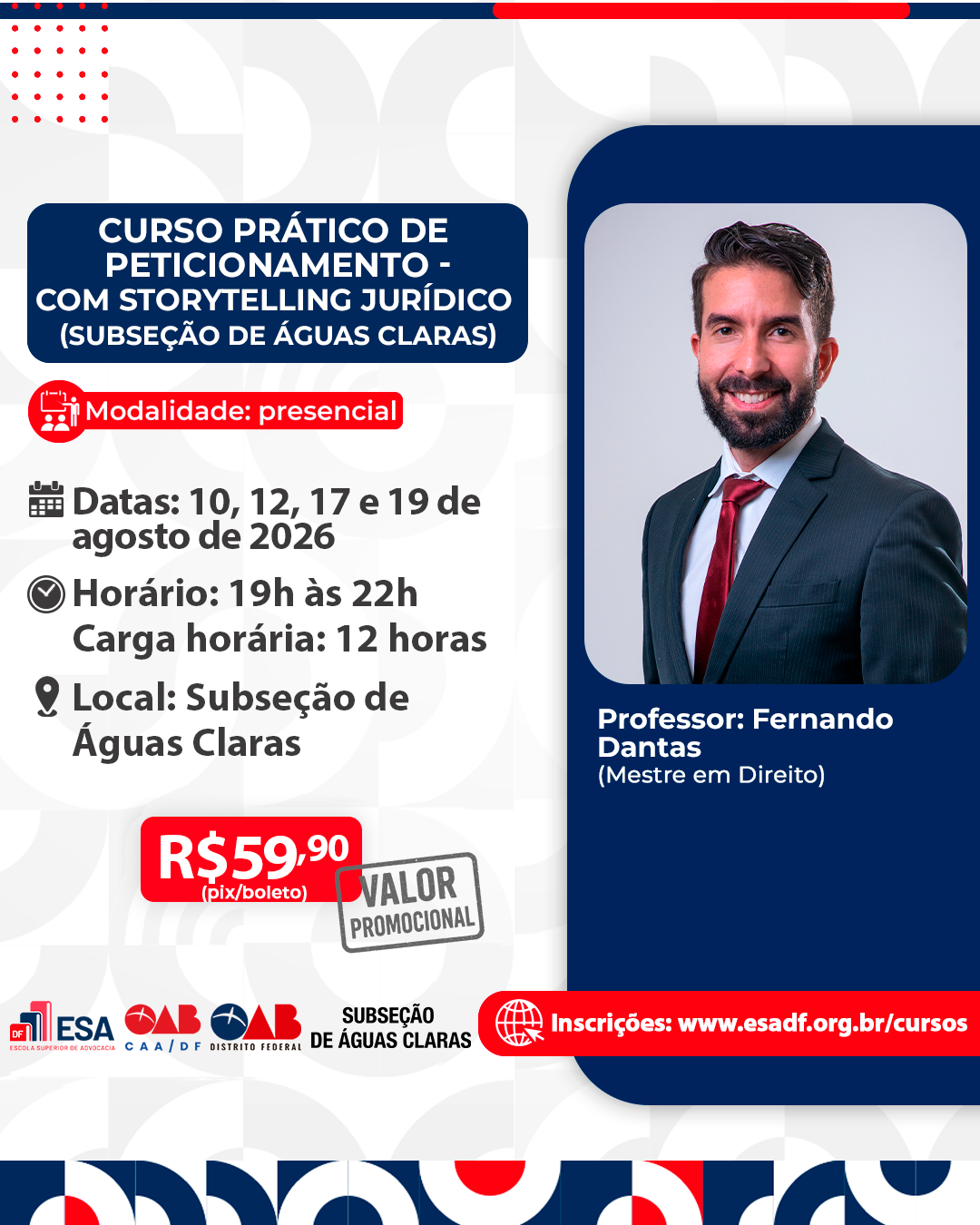 Curso Prático de Peticionamento (com Storytelling Jurídico) - Subseção de Águas Claras - ID 1001