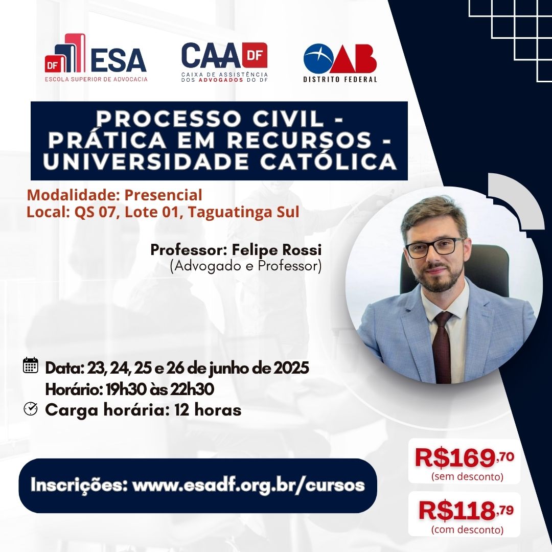 Processo Civil - Prática em Recursos - Universidade Católica - ID 837