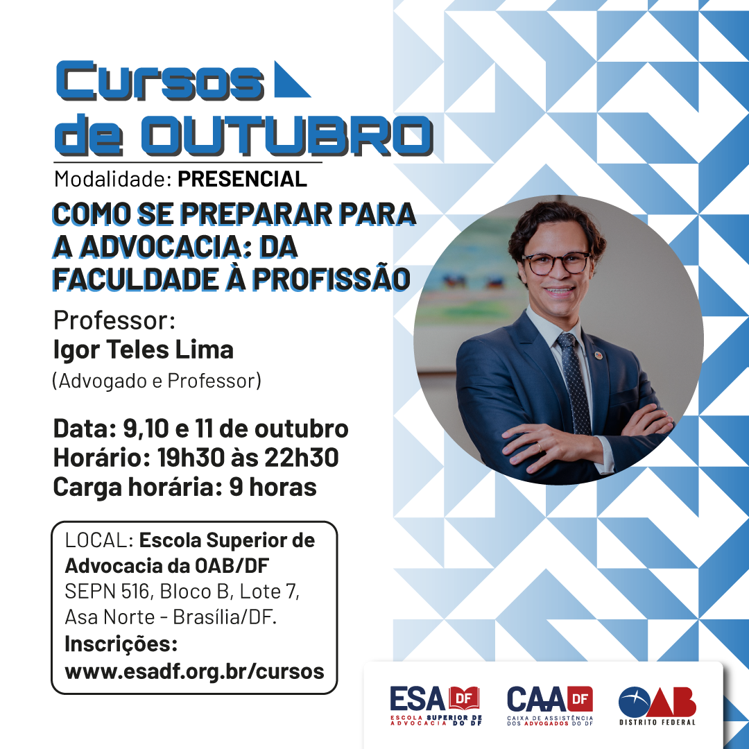 Como se preparar para a advocacia: da faculdade à profissão - (Presencial) - ID 455