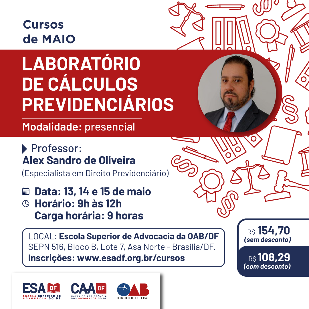 Laboratório de Cálculos Previdenciários - Presencial Manhã - ID 579