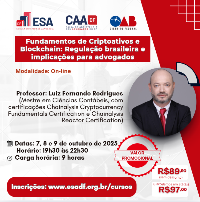 Fundamentos de Criptoativos e Blockchain: Regulação brasileira e implicações para advogados - ID 903