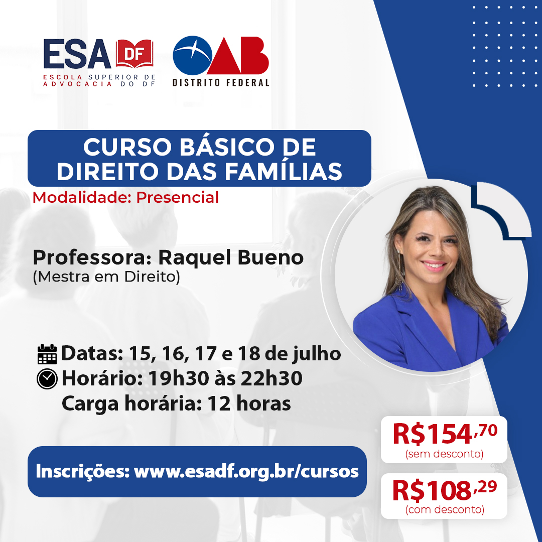 Curso básico de Direito das Famílias - Noite - ID 660