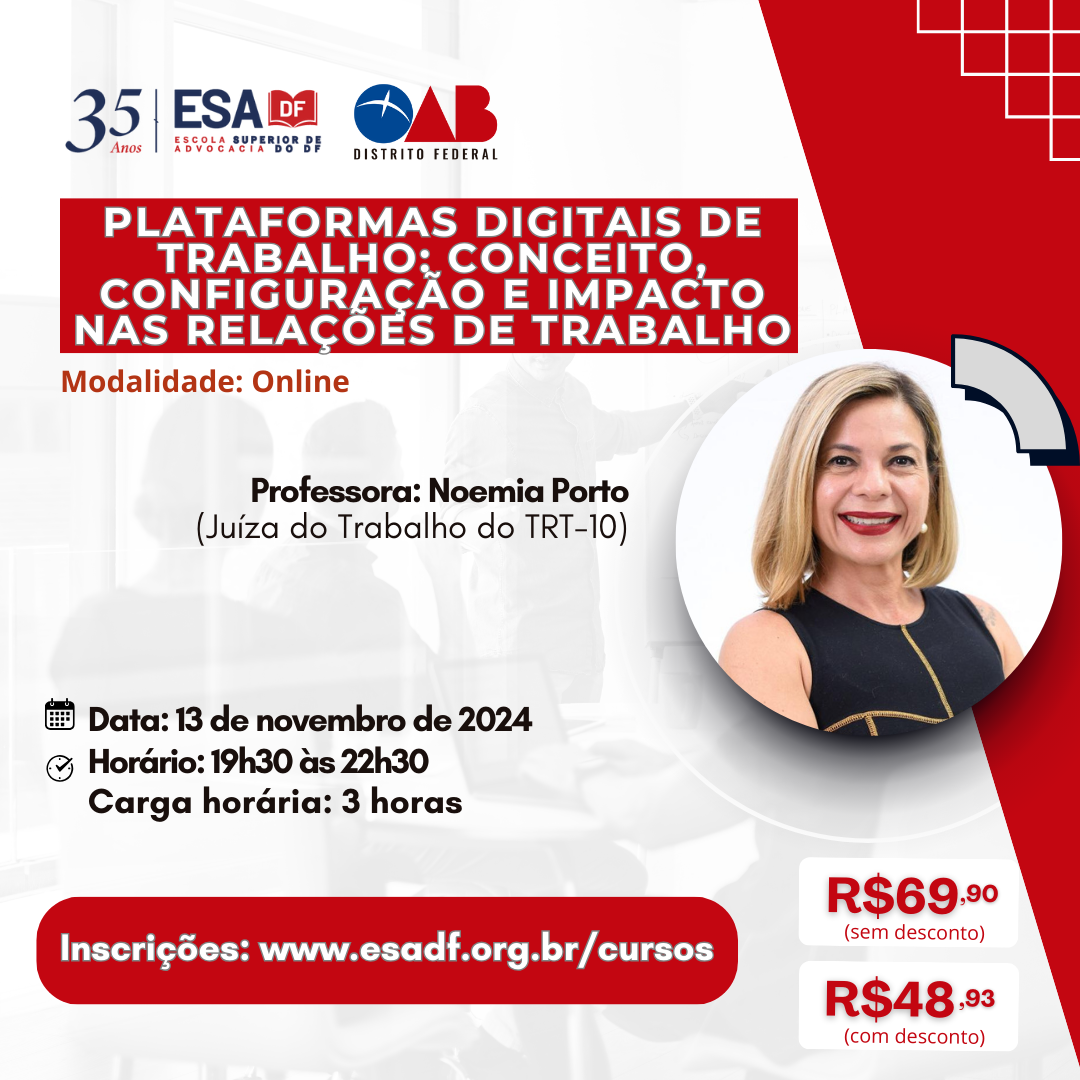 Plataformas digitais de trabalho: conceito, configuração e impacto nas relações de trabalho - ID 753