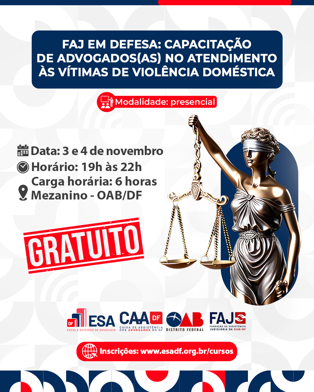 FAJ em Defesa Capacitação de Advogados as no Atendimento às Vítimas de Violência Doméstica - ID 917