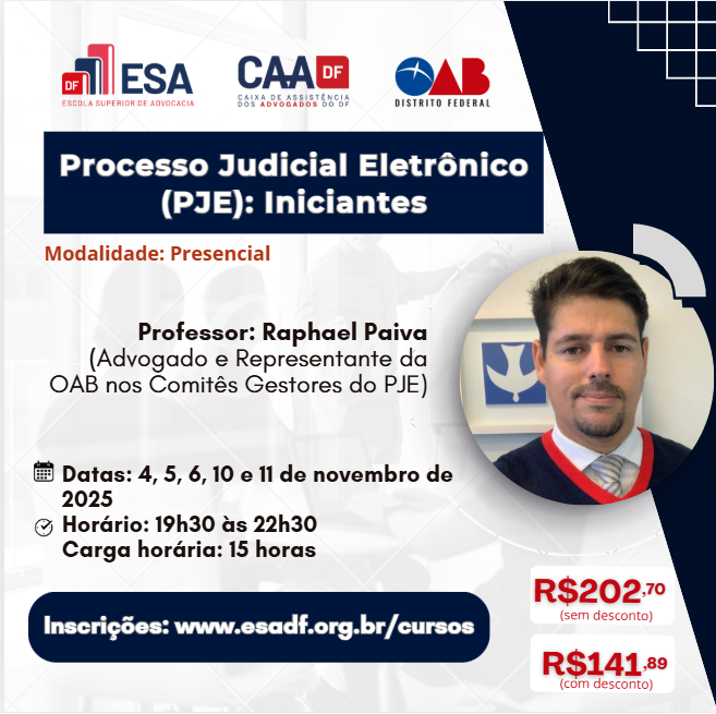 Processo Judicial Eletrônico PJE: Iniciantes - ID 895