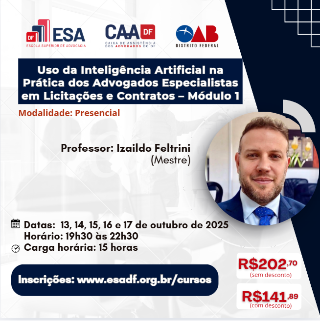 Uso da Inteligência Artificial na Prática dos Advogados Especialistas em Licitações e Contratos – Módulo 1 - ID 900